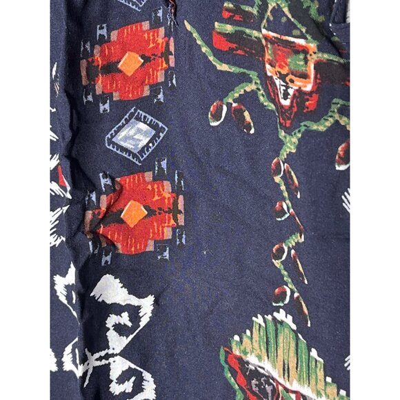 Hayden Top Womens Small Shirt Short Sleeve Blouse Blue Boho Peasant Work Casual - Picture 7 of 12